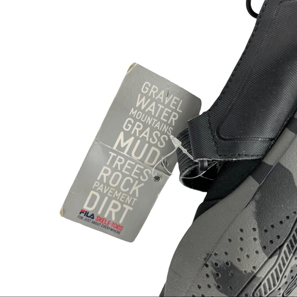 Fila Skele-Toes Black Gray Five Finger Athletic Walking Shoes - Picture 5 of 8